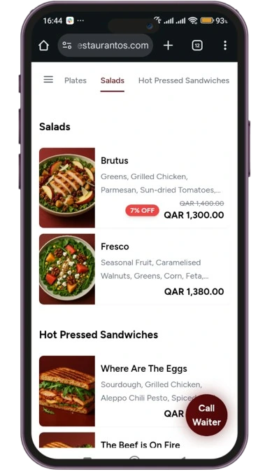 Item promotions mobile view